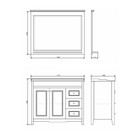 Тумба - умывальник напольная Comforty «Тбилиси-90», раковина Comforty XD-F90, цвет белая - Фото 2
