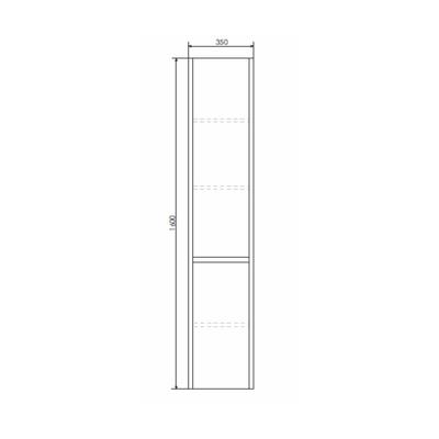 Шкаф – колонна для ванной комнаты Comforty «Бремен – 35», 350×320×1600 мм, цвет дуб белый