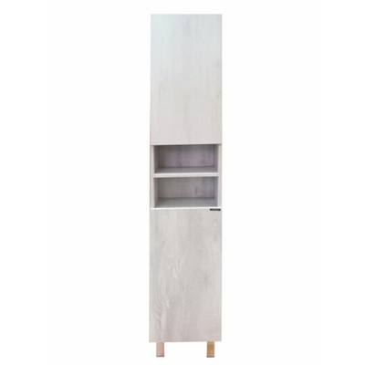 Шкаф – колонна для ванной комнаты Comforty «Верона – 35 – Н», 350×320×1900 мм, цвет дуб белый