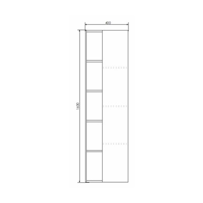 Шкаф – колонна для ванной комнаты Comforty «Милан – 40», 400×320×1600 мм, цвет белый