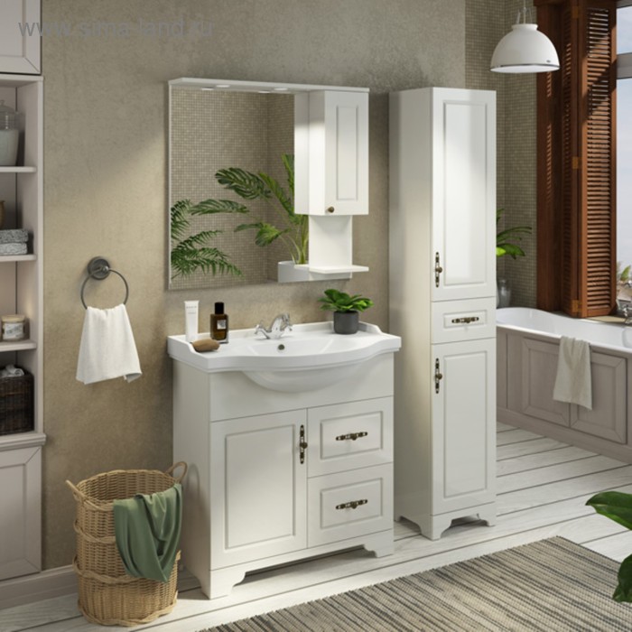 Шкаф-колонна COMFORTY «Севилья-35» слоновая кость