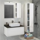 Зеркало шкаф Comforty Милан 90 для ванной комнаты, цвет белый - Фото 1