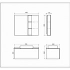 Зеркало шкаф Comforty Милан 90 для ванной комнаты, цвет белый - Фото 2