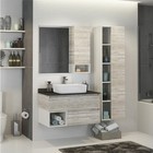 Зеркало шкаф Comforty Прага 90 для ванной комнаты, цвет дуб белый - Фото 1