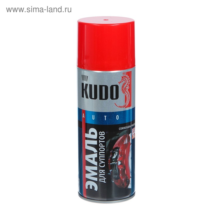 Эмаль для суппортов Kudo красная, аэрозоль, 520 мл    KU-5211 - Фото 1