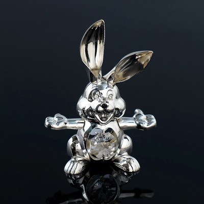 Сувенир «Кролик», 5,5×2.5×8 см, с кристаллами