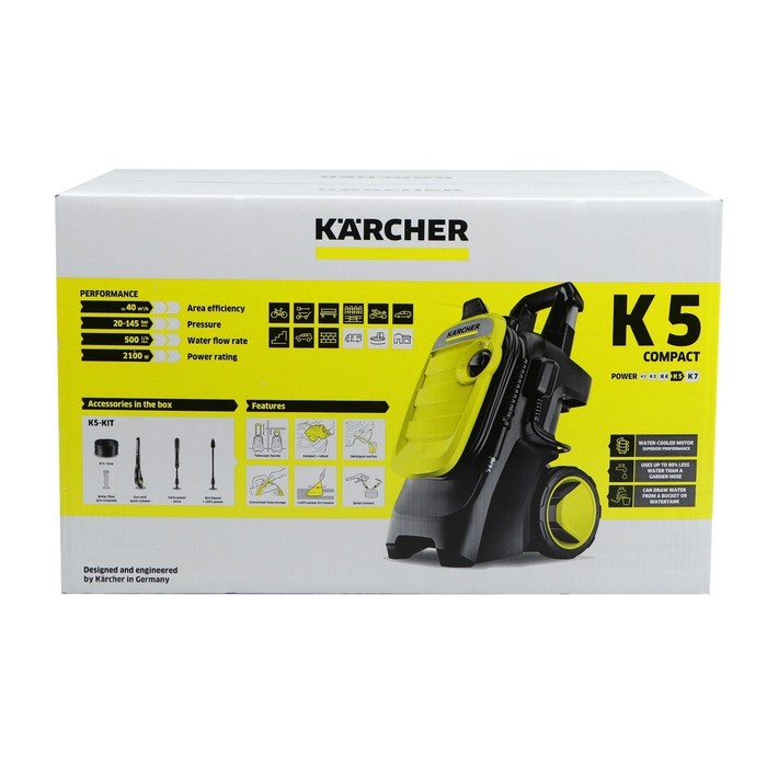 Мойка высокого давления Karcher K 5 Compact, 145 бар, 500 л/ч, 1.630-750.0 - фото 1908463325