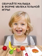 Обучающий набор по методике Г. Домана «Фрукты», 10 карточек, 10 фруктов, счётный материал, 3+, МИКС - Фото 4
