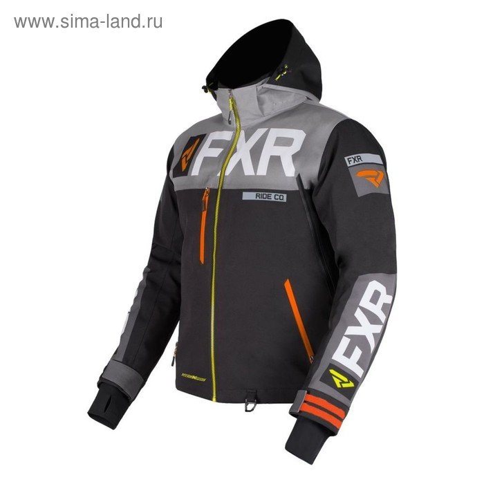Куртка FXR Helium Pro X с утеплителем, размер L, чёрный, серый, оранжевый, жёлтый - Фото 1
