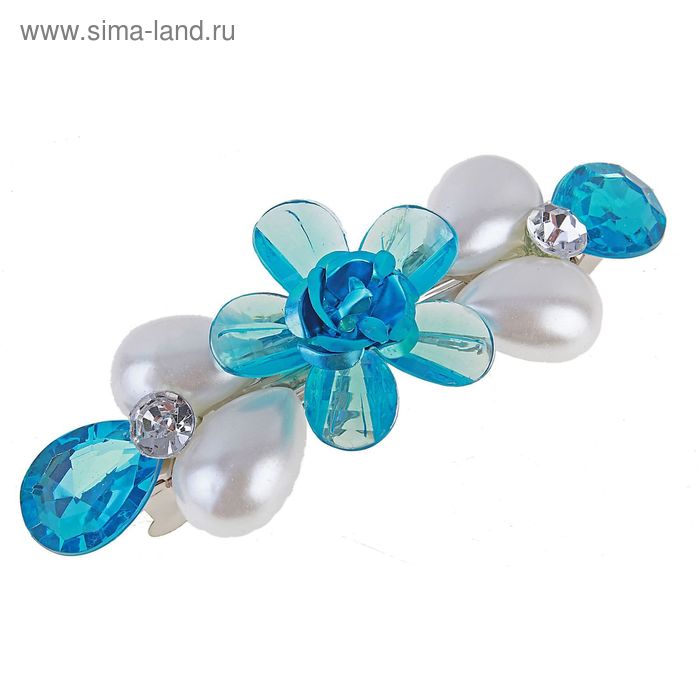 Заколка-автомат для волос "Ассоль" роза 7,6 см микс - Фото 1