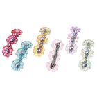 Заколка-автомат для волос "Ассоль" три цветка 7,6 см микс - Фото 2