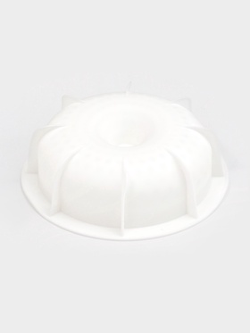 Форма для муссовых десертов и выпечки Доляна «Снежная гора», силикон, 18.8×5.5 см, белая