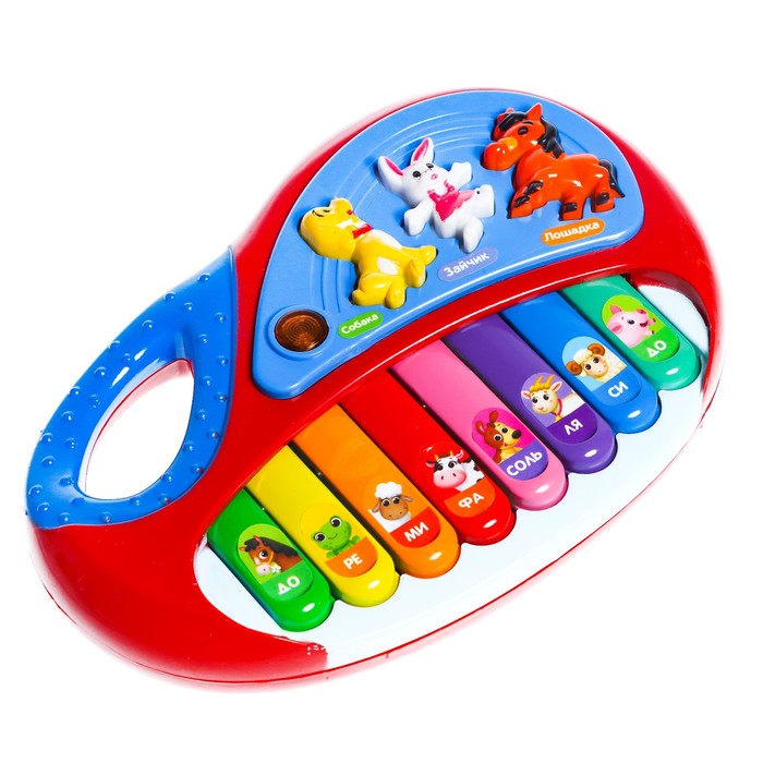 Музыкальное пианино, звуковые и световые эффекты, работает от батареек 45129