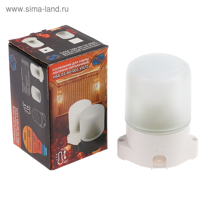 Светильник НББ 01-60-001 УХЛ1, E27, 60 Вт, 220 В, IP65, до +125°, белый - Фото 1