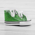 Кеды для кукол «Блёстки», длина подошвы: 7,5 см, цвет зелёный - Фото 2