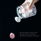 Банка для сыпучих продуктов «Квадраты», 280 мл, 7.5×12.5 см, стекло, прозрачная - Фото 5