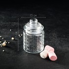 Банка для сыпучих продуктов «Квадраты», 280 мл, 7.5×12.5 см, стекло, прозрачная - Фото 6