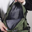 Рюкзак молодёжный, отдел на молнии, цвет зелёный - Фото 4