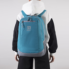 Рюкзак молодёжный, 2 отдела на молниях, наружный карман, цвет голубой - Фото 2