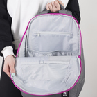 Рюкзак молодёжный, отдел на молнии, цвет серый - Фото 4