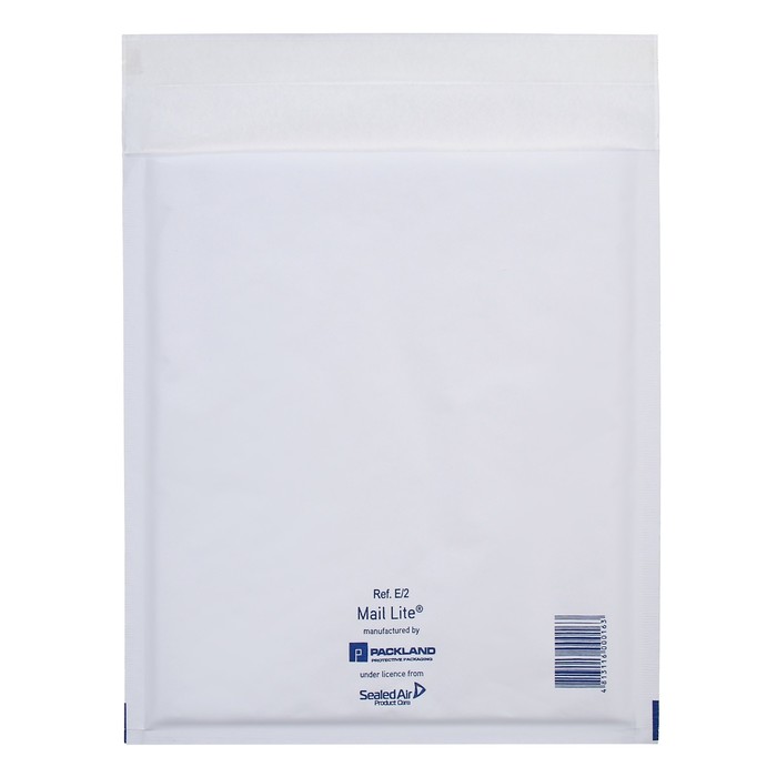 Крафт-конверт с воздушно-пузырьковой плёнкой Mail lite E/2, 22 х 26 см, white - Фото 1