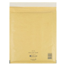 Крафт-конверт с воздушно-пузырьковой плёнкой Mail Lite, 22х26 см, Gold