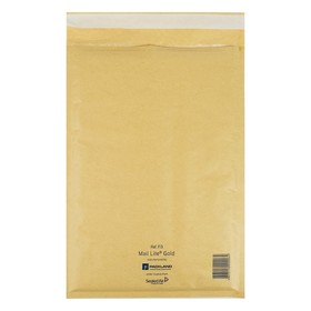 Крафт-конверт с воздушно-пузырьковой плёнкой Mail Lite, 22х33 см, Gold