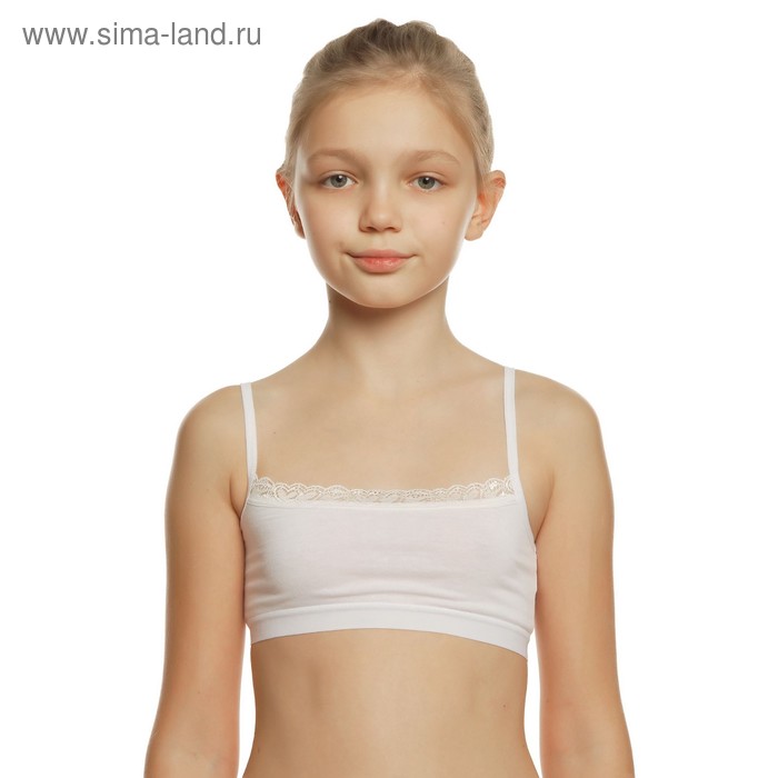 Бюстгальтер для девочки, цвет белый, рост 134-140 см - Фото 1