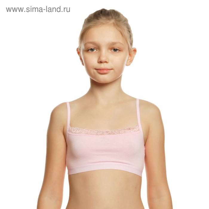 Топ (бюстгальтер) для девочки, цвет розовый, рост 146-152 - Фото 1