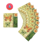 Салфетки бумажные (набор 20 шт.) 33×33 см Бабочки - Фото 2