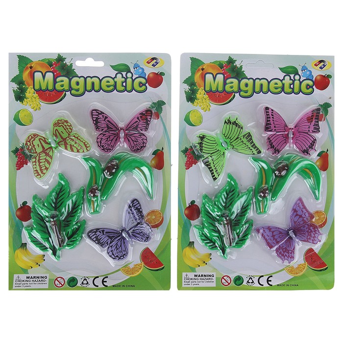 Магнит "Бабочки с листиками" набор 5 шт" 25,5х17 см - Фото 1