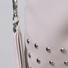 Сумка женская, отдел на клапане, наружный карман, длинный ремень, цвет светло-розовый - Фото 3