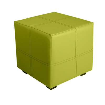 Пуф «Марио», 400×400×380 мм, экокожа, цвет лайм