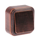 Выключатель "Элект" VA 16-131-ЧМ, 16 А, 1 клавиша, наружный, цвет черный под медь - Фото 1