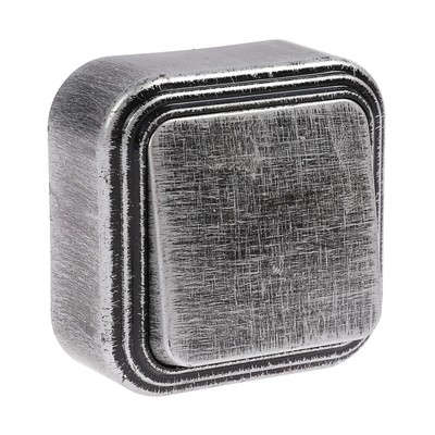Выключатель "Элект" VA 16-131-ЧС, 16 А, 1 клавиша, наружный, цвет черный под серебро