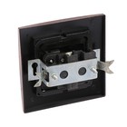 Выключатель "Элект" VS 16-131-ЧМ, 6 А, 1 клавиша, скрытый, цвет черный под медь - Фото 2