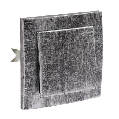 Выключатель «Элект» VS 16-131-ЧС, 6 А, 1 клавиша, скрытый, цвет черный под серебро