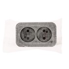 Розетка «Элект» RA 16-237-ЧС, 250 В, 16 А, открытая, двухместная, без заземления, чёрная под серебро - Фото 3