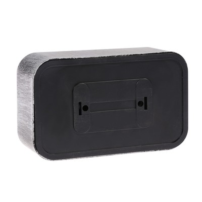 Розетка «Элект» RA 16-238-ЧС, 16 А, 250 В, двухместная, открытая, с з/к, черная под серебро