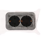 Розетка «Элект» RA 16-238-ЧС, 16 А, 250 В, двухместная, открытая, с з/к, черная под серебро - Фото 3