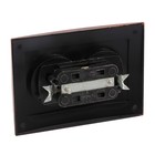 Розетка "Элект" RS 16-237-ЧМ, 16 А, 250 В, двухместная, скрытая, без з/к, черная под медь - Фото 2