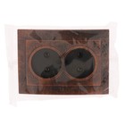 Розетка "Элект" RS 16-237-ЧМ, 16 А, 250 В, двухместная, скрытая, без з/к, черная под медь - Фото 3