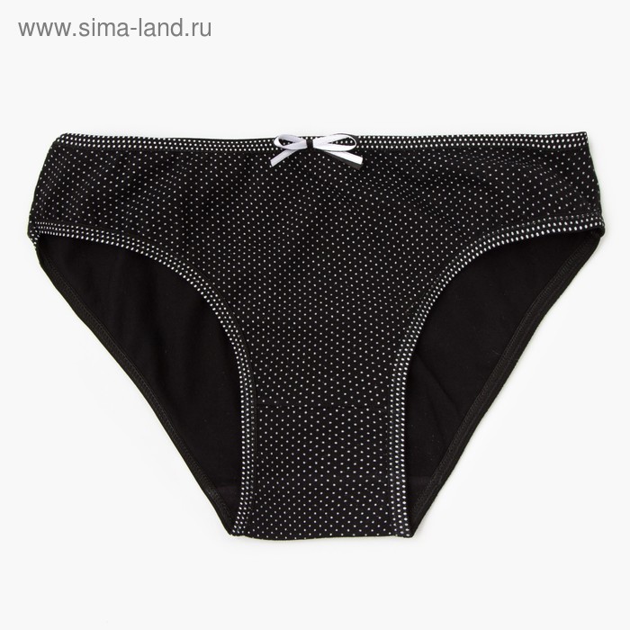 Трусы женские слипы, цвет чёрный в горох, размер 46-48 (XL) - Фото 1