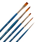 Набор кистей для рисования, синтетика, 5 штук: № 1, 3, 5 (круглые), № 5, 8 (плоские), «Гамма», круглые, плоские - Фото 5