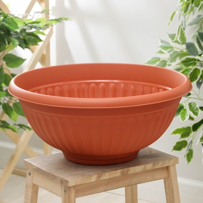 Кашпо-миска для цветов IDEA «Ливия», 21.7 л, d=49 см, h=22 см, терракот