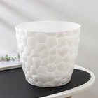 Горшок для цветов с поддоном IDEA «Камни», 4.8 л, пластик, белый - Фото 1