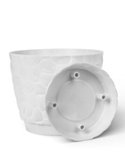 Горшок для цветов с поддоном IDEA «Камни», 4.8 л, пластик, белый - Фото 3