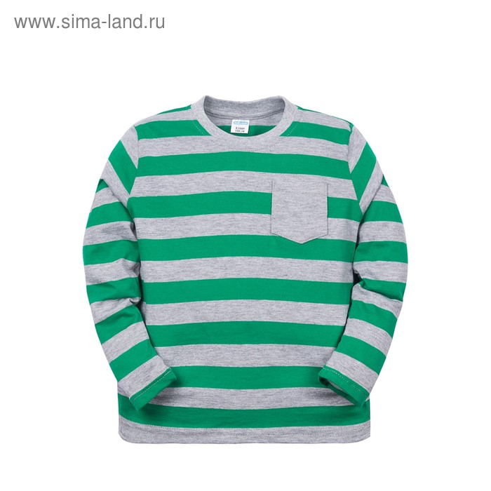 Лонгслив для мальчика Fashionable green, цвет меланж/зелёный, рост 104-110 см - Фото 1