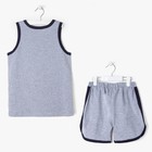 Комплект для мальчика (майка, шорты) So happy, цвет серый, рост 86-92 см - Фото 3