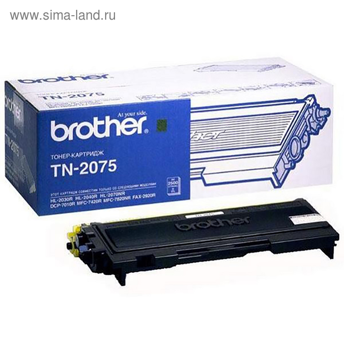 Картридж Brother TN2075 для HL-2030R/2040R/2070NR (2500k), черный - Фото 1